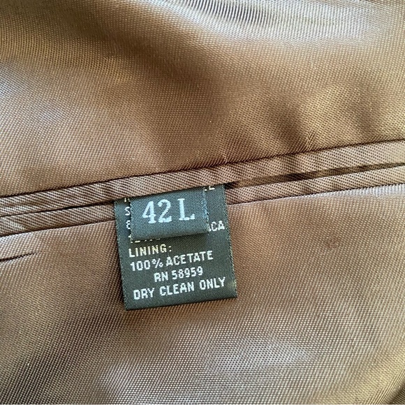 Harold Powell Mens Sport Coat Blazer Tweed Wool Button Jacket HoundsTooth 42Long - Picture 4 of 16